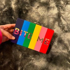 MILLY SUPER RARE “BITE ME ACRYLIC CLUTCH”